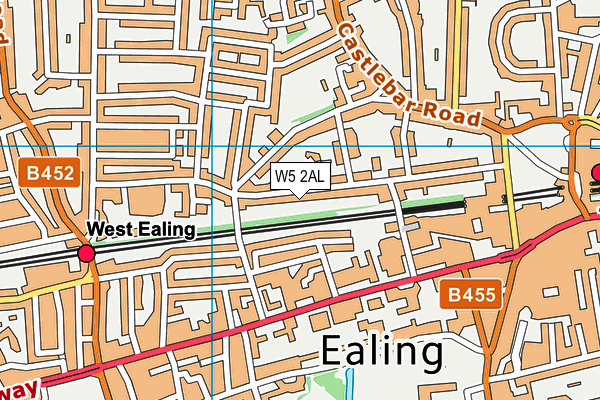 W5 2AL map - OS VectorMap District (Ordnance Survey)