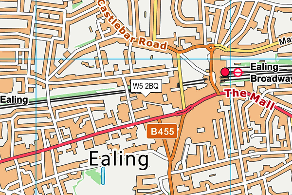 W5 2BQ map - OS VectorMap District (Ordnance Survey)