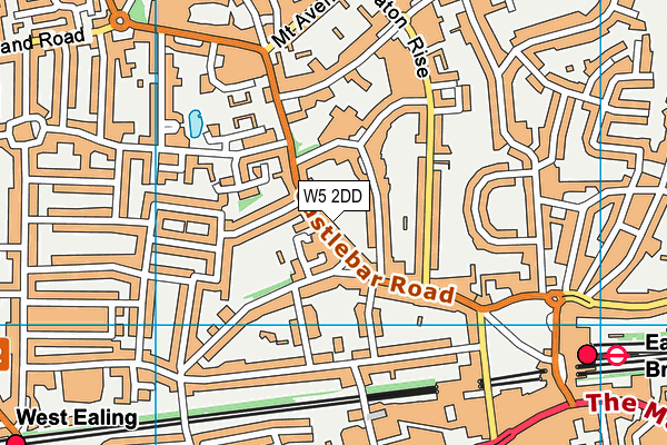 W5 2DD map - OS VectorMap District (Ordnance Survey)