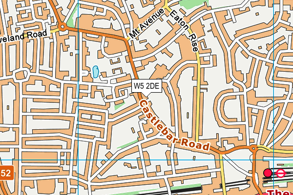 W5 2DE map - OS VectorMap District (Ordnance Survey)