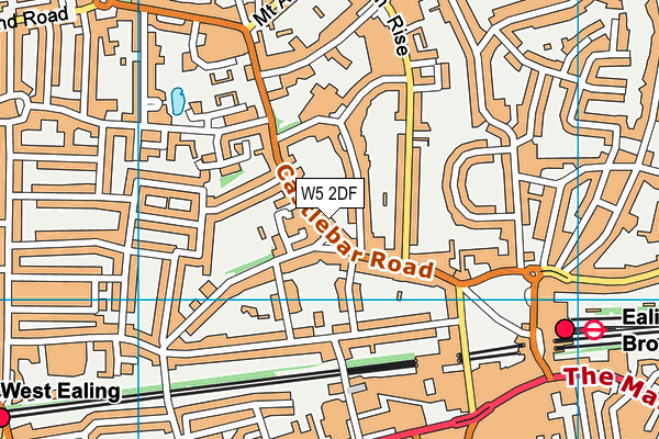 W5 2DF map - OS VectorMap District (Ordnance Survey)