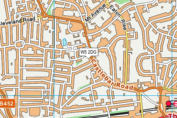 W5 2DG map - OS VectorMap District (Ordnance Survey)