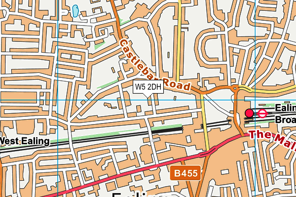 W5 2DH map - OS VectorMap District (Ordnance Survey)