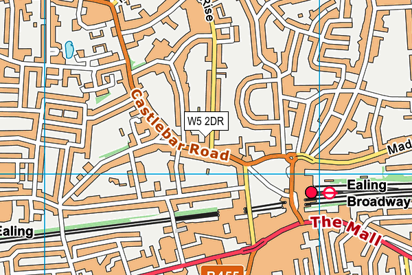 Durston House School map (W5 2DR) - OS VectorMap District (Ordnance Survey)
