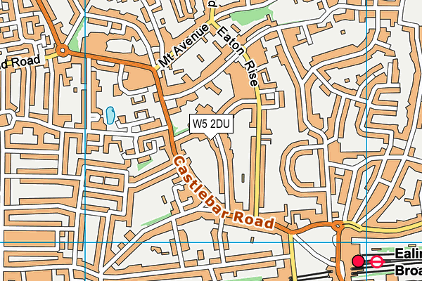 W5 2DU map - OS VectorMap District (Ordnance Survey)