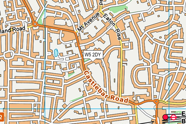 W5 2DY map - OS VectorMap District (Ordnance Survey)
