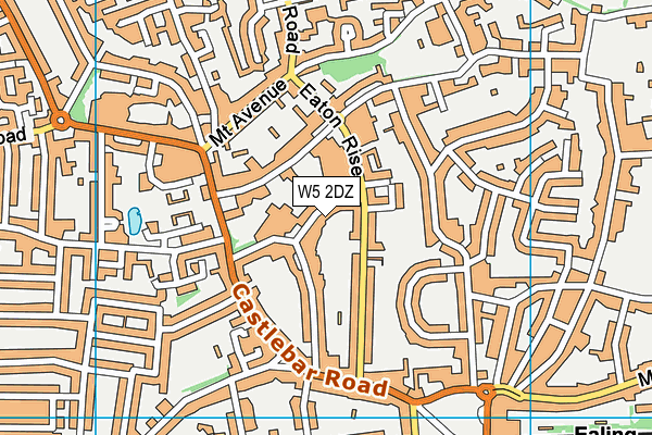 W5 2DZ map - OS VectorMap District (Ordnance Survey)