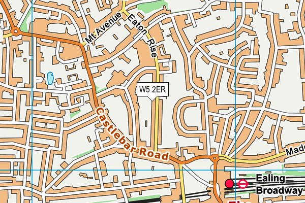 W5 2ER map - OS VectorMap District (Ordnance Survey)