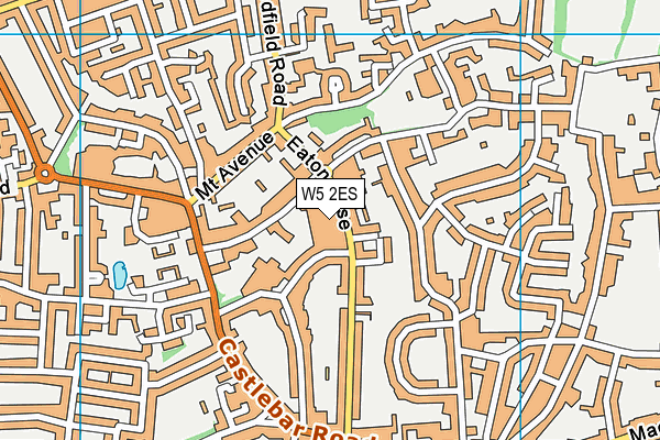 W5 2ES map - OS VectorMap District (Ordnance Survey)