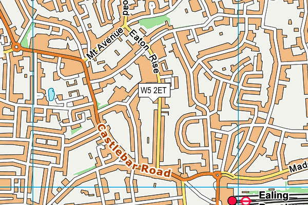 W5 2ET map - OS VectorMap District (Ordnance Survey)