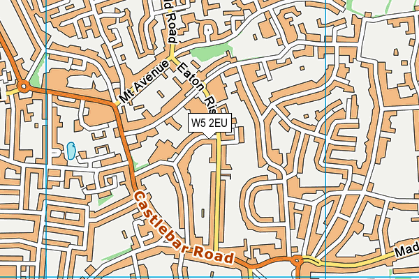 W5 2EU map - OS VectorMap District (Ordnance Survey)