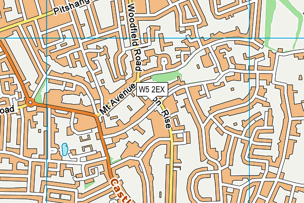 W5 2EX map - OS VectorMap District (Ordnance Survey)