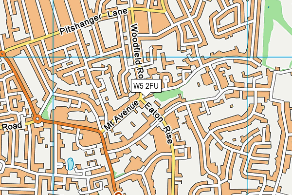 W5 2FU map - OS VectorMap District (Ordnance Survey)