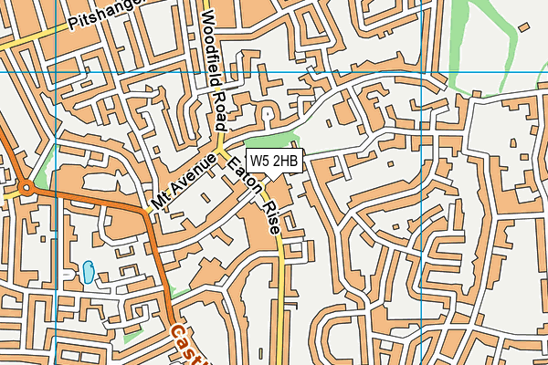 W5 2HB map - OS VectorMap District (Ordnance Survey)