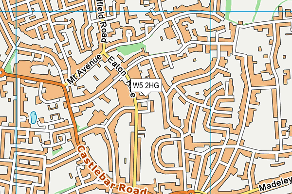W5 2HG map - OS VectorMap District (Ordnance Survey)