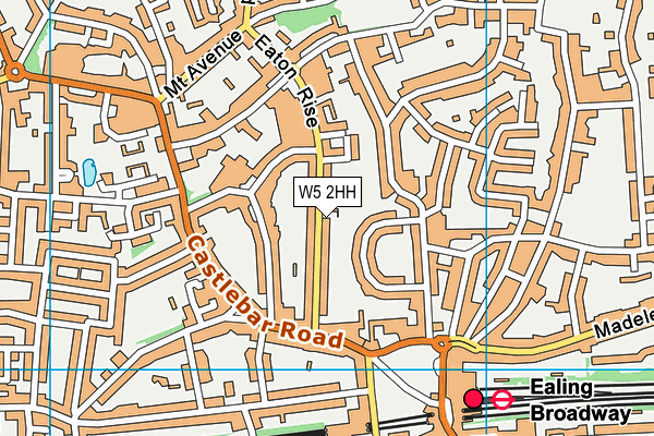 W5 2HH map - OS VectorMap District (Ordnance Survey)