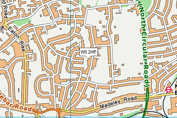 W5 2HP map - OS VectorMap District (Ordnance Survey)