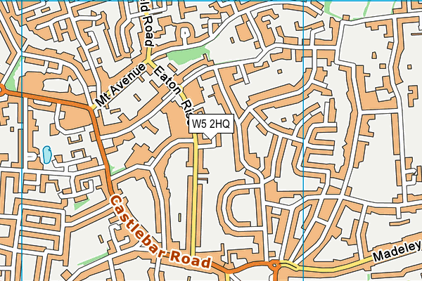 W5 2HQ map - OS VectorMap District (Ordnance Survey)