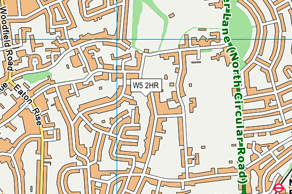 W5 2HR map - OS VectorMap District (Ordnance Survey)