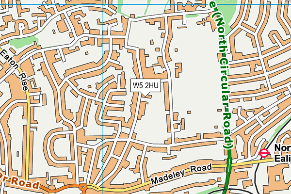 W5 2HU map - OS VectorMap District (Ordnance Survey)