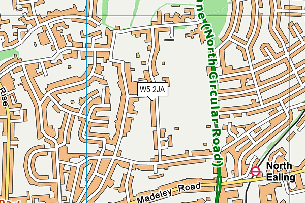 W5 2JA map - OS VectorMap District (Ordnance Survey)