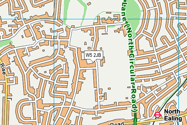 W5 2JB map - OS VectorMap District (Ordnance Survey)