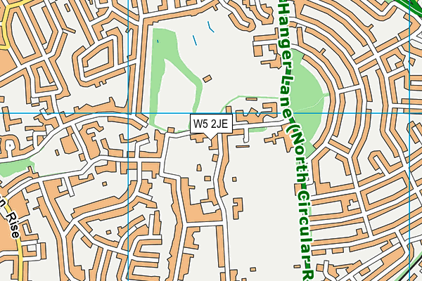 W5 2JE map - OS VectorMap District (Ordnance Survey)