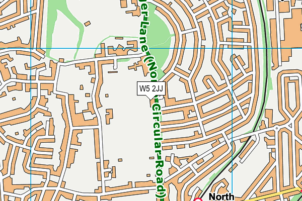 W5 2JJ map - OS VectorMap District (Ordnance Survey)