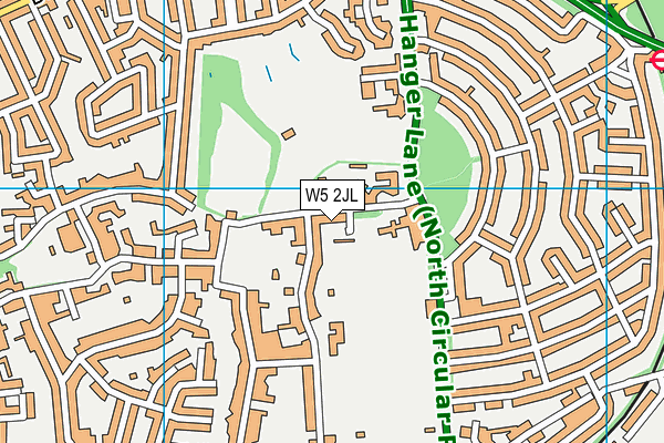 W5 2JL map - OS VectorMap District (Ordnance Survey)