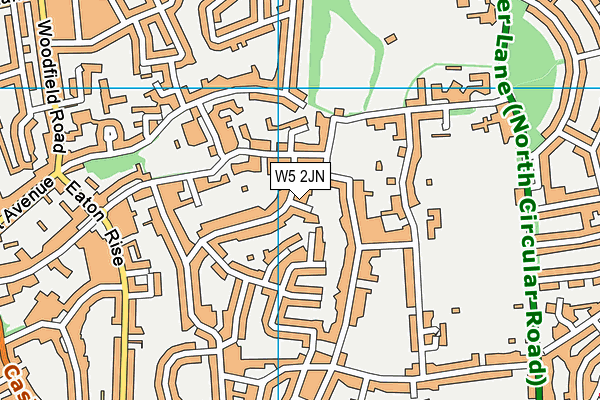 W5 2JN map - OS VectorMap District (Ordnance Survey)