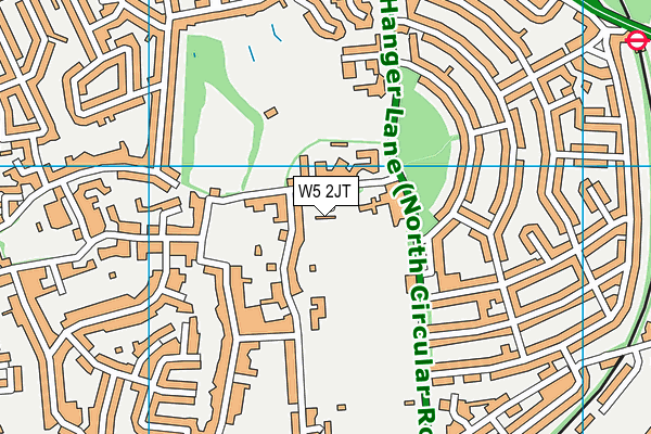 W5 2JT map - OS VectorMap District (Ordnance Survey)