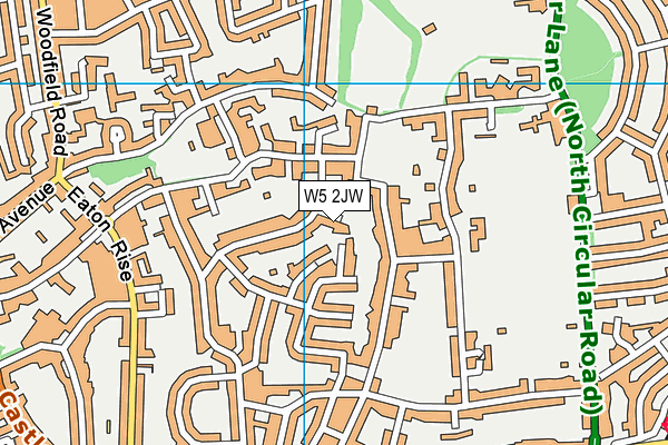 W5 2JW map - OS VectorMap District (Ordnance Survey)