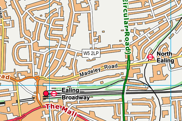 W5 2LP map - OS VectorMap District (Ordnance Survey)