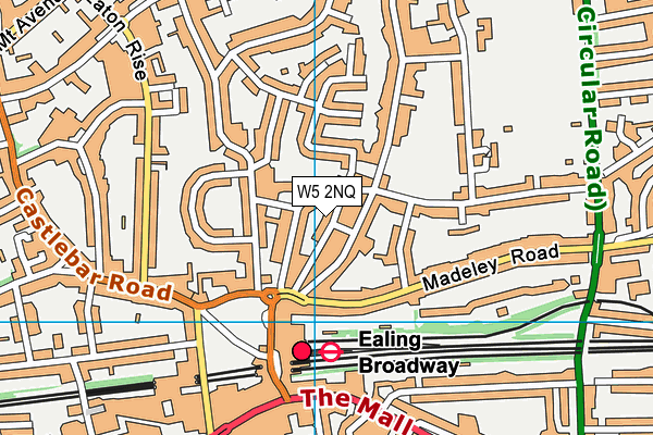 W5 2NQ map - OS VectorMap District (Ordnance Survey)