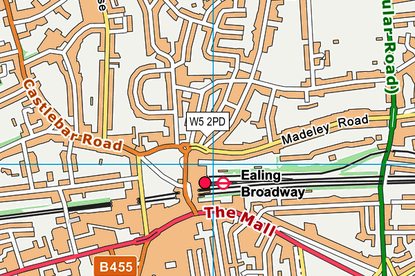 W5 2PD map - OS VectorMap District (Ordnance Survey)