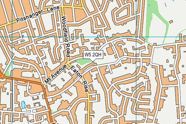 W5 2QH map - OS VectorMap District (Ordnance Survey)