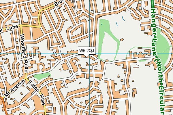 W5 2QJ map - OS VectorMap District (Ordnance Survey)