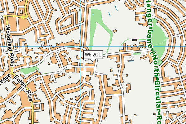 W5 2QL map - OS VectorMap District (Ordnance Survey)