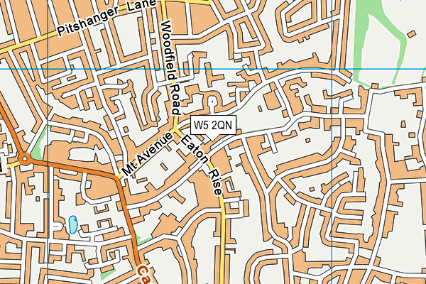 W5 2QN map - OS VectorMap District (Ordnance Survey)