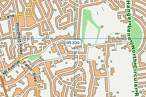 W5 2QQ map - OS VectorMap District (Ordnance Survey)
