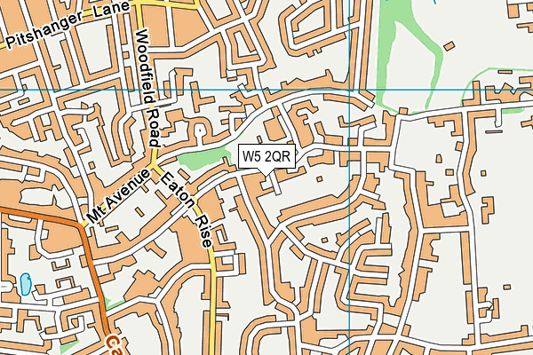W5 2QR map - OS VectorMap District (Ordnance Survey)