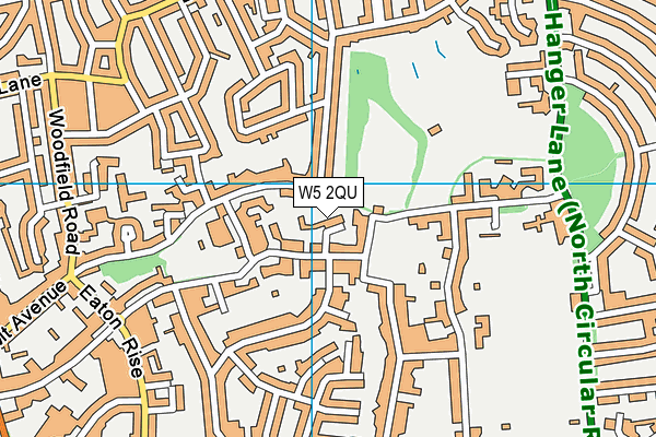 W5 2QU map - OS VectorMap District (Ordnance Survey)