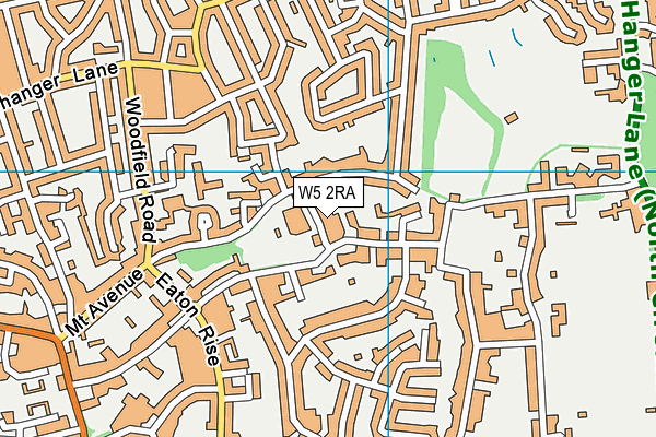 W5 2RA map - OS VectorMap District (Ordnance Survey)