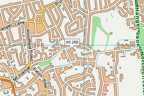 W5 2RB map - OS VectorMap District (Ordnance Survey)