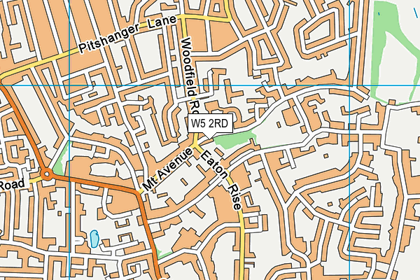 W5 2RD map - OS VectorMap District (Ordnance Survey)