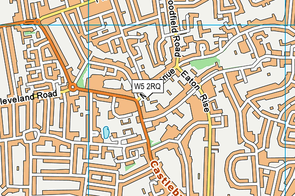 W5 2RQ map - OS VectorMap District (Ordnance Survey)