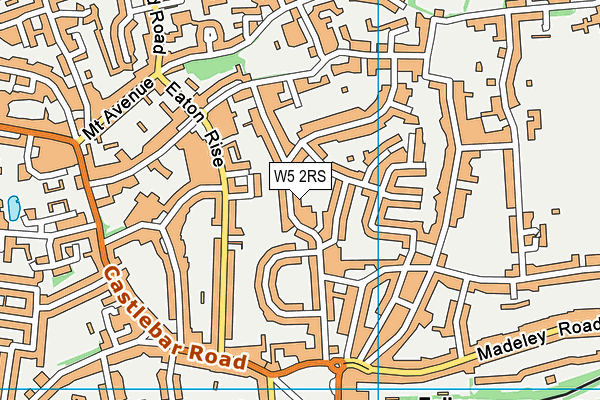 W5 2RS map - OS VectorMap District (Ordnance Survey)