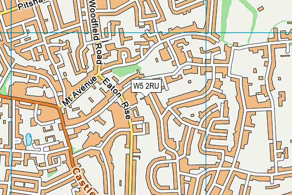 W5 2RU map - OS VectorMap District (Ordnance Survey)