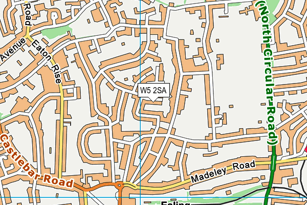 W5 2SA map - OS VectorMap District (Ordnance Survey)