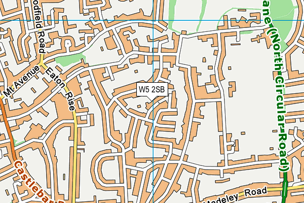 W5 2SB map - OS VectorMap District (Ordnance Survey)